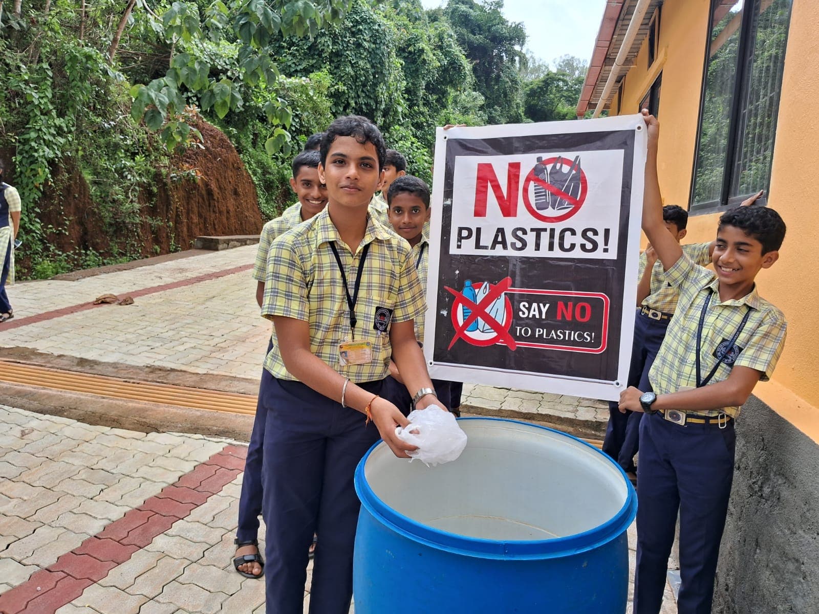 Plastic Collection Drive at SSRVM, KARKALA