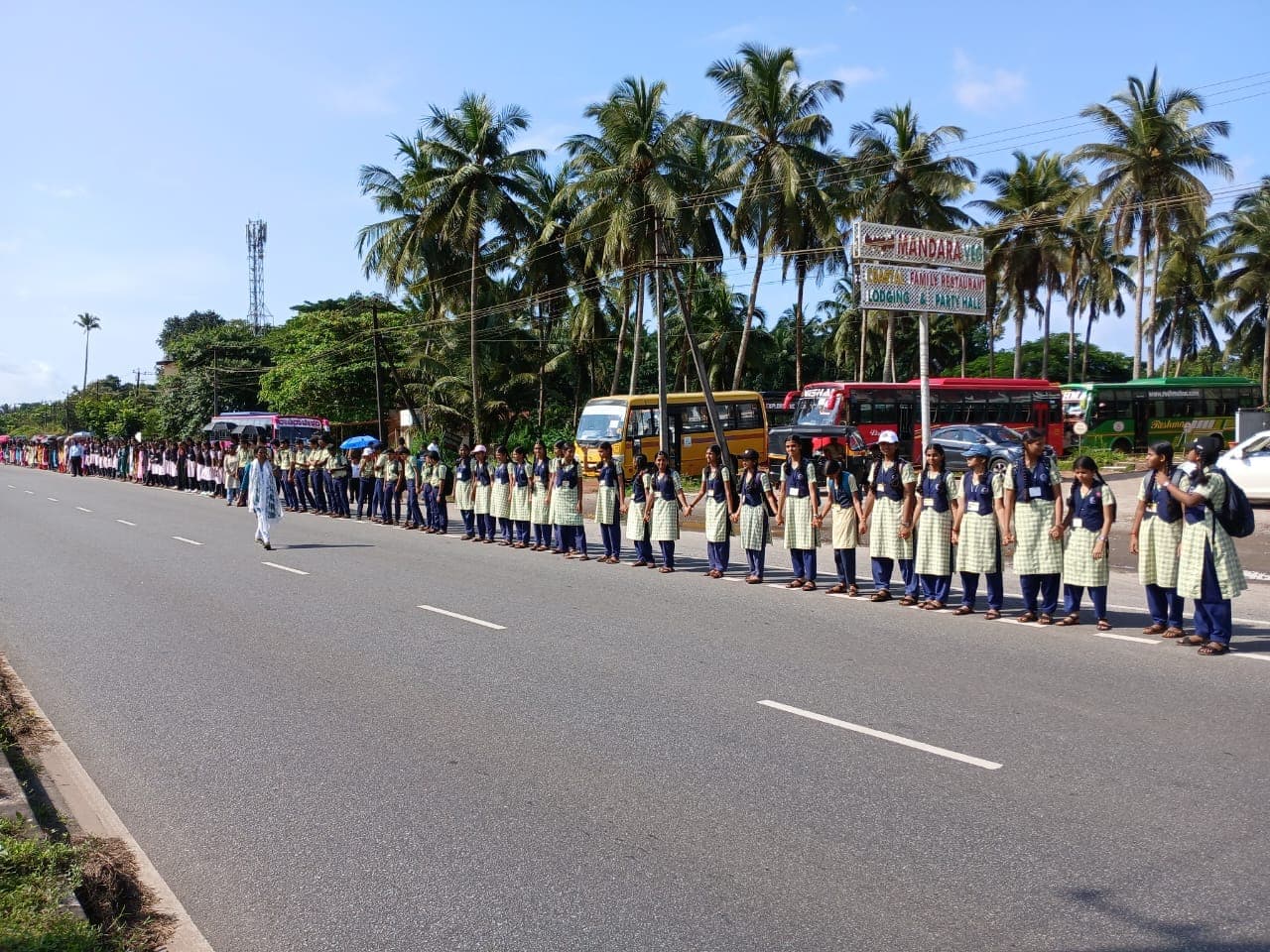 Participated  in Human Chain for Democracy Day